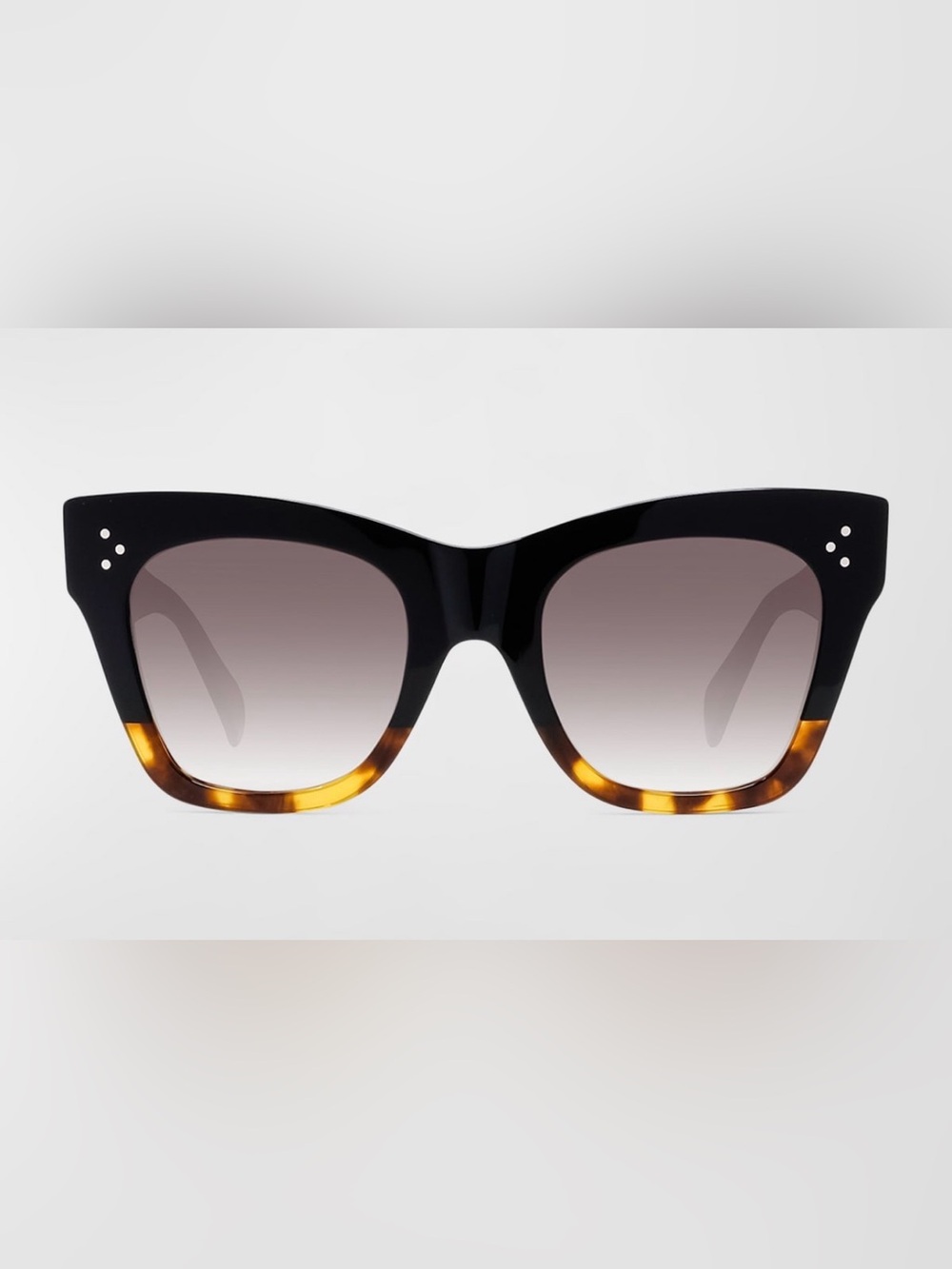 Celine Cat Eye Sunglasses - Black Tortoise - 3 Dots - 4004IN - EUC!